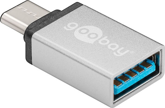 Goobay Μετατροπέας USB-C male σε USB-A female Ασημί 1τμχ 56620