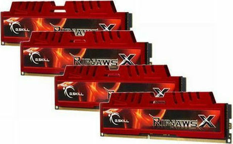 G.Skill RipjawsX DDR3 32GB RAM με 4x8GB Modules και Ταχύτητα 1600 για Desktop F3-12800CL10Q-32GBXL