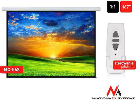 Maclean Energy MC-562 Ηλεκτρική Οθόνη Προβολής Projector Τοίχου MC-562 με Λόγο Εικόνας 1:1 110x145cm / 167"