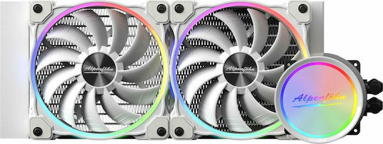 Alpenfoehn Gletscherwasser 240 ARGB Υδρόψυξη Επεξεργαστή Διπλού Ανεμιστήρα 120mm για Socket AM4/AM5/1200/115x Λευκή