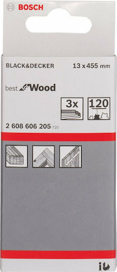 Bosch X440 Tαινία Λείανσης K120 13x457mm Σετ 3τμχ 2608606205
