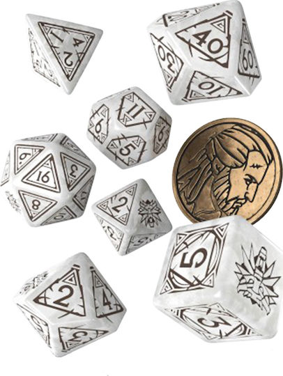 Q Workshop The Witcher Geralt (The White Wolf) Dice 7τμχ