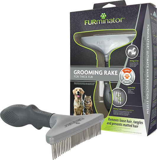FURminator Grooming Rake for Thick Fur Χτένα για Διάφορα Μήκη Τρίχας για Περιποίηση Τριχώματος Μαύρο A31-39F691664