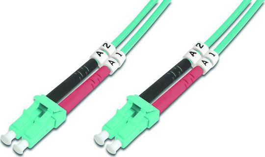 Digitus Καλώδιο Οπτικής Ίνας LC-LC 2m Τιρκουάζ 1τμχ DK-2533-02/3