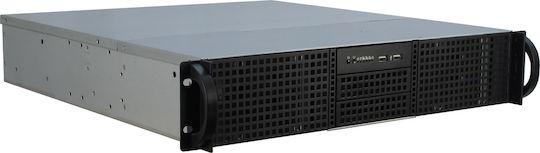 Inter-Tech IPC 2U-20248 Rack Μαύρο