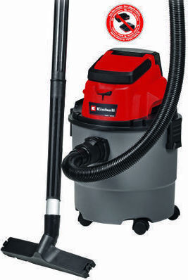 Einhell Tcvc 18/15 Li Solo Επαναφορτιζόμενη Σκούπα Υγρών / Στερεών Χωρίς Φορτιστή και Μπαταρία με Πλαστικό Κάδο 15lt