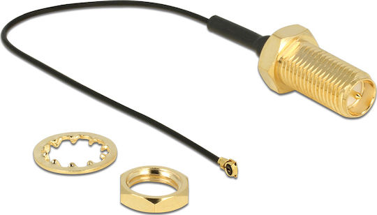 DeLock Καλώδιο Ομοαξονικό RP-SMA Male - MHF 0.1m 12465 1τμχ