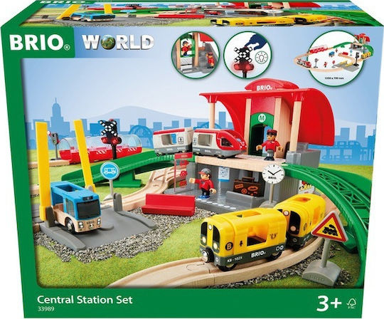Brio Toys Central Station Σετ με Τρενάκι από Ξύλο για 3+ Ετών 33989