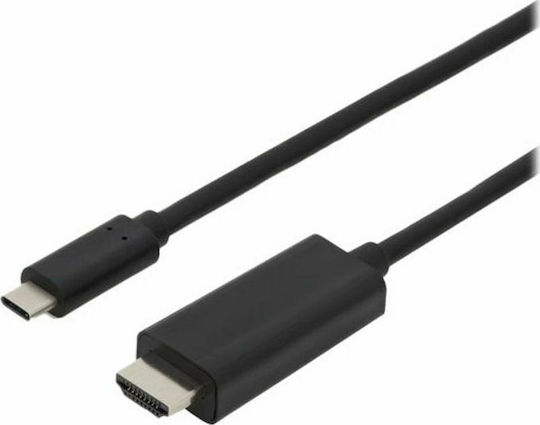 Digitus Cable HDMI male - USB-C male 2m Μαύρο AK-300330-020-S