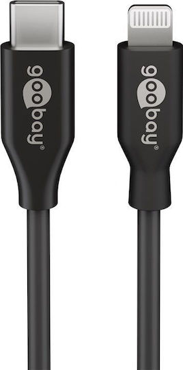 Goobay USB 2.0 Cable USB-C male - Lightning Μαύρο 0.5m (39428)
