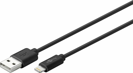 Goobay USB to Lightning Cable Μαύρο 1m (63523)