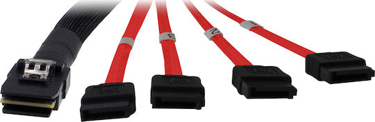 Inter-Tech - Cable 1cm Κόκκινο (88885301)