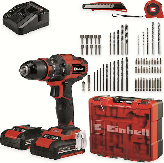 Einhell TE-CD 18/40 Li-i +64 Κρουστικό Δραπανοκατσάβιδο Μπαταρίας 18V 2x2Ah 4513992