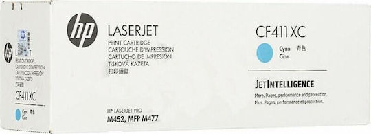 HP 410X Γνήσιο Toner Laser Εκτυπωτή Κυανό High Yield 5000 Σελίδων CF411XC