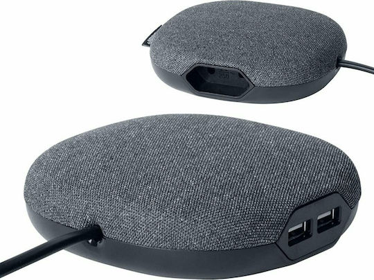 Brennenstuhl Βάση Φόρτισης με 2 Θύρες USB-A σε Γκρι χρώμα (1150020010)