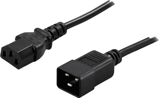 Powerwalker IEC C20 - IEC C13 Cable 1.8m Μαύρο 91010041