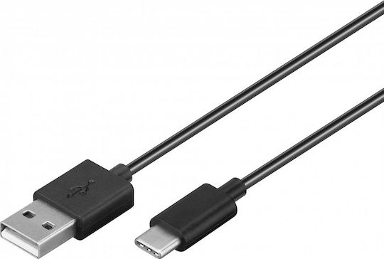 Goobay USB 2.0 Cable USB-C male - USB-A 15W Μαύρο 1m (45735)