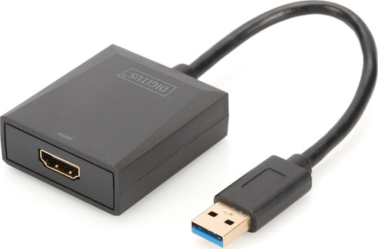 Digitus Μετατροπέας USB-A male σε HDMI female 1τμχ DA-70841