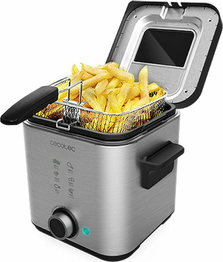 Cecotec Cleanfry Advance 1500 Φριτέζα 1.5lt Ασημί