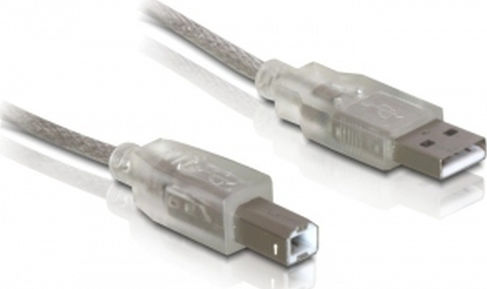 DeLock USB 2.0 Cable USB-A male - USB-B male 0.5m (82057)