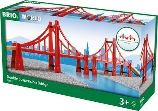 Brio Toys Double Suspension Bridge Αξεσουάρ Σιδηρόδρομου για 3+ Ετών 33683