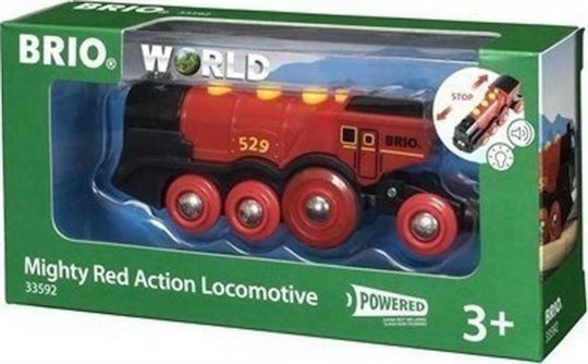 Brio Toys Mighty Red Action Locomotive Τρενάκι με Ήχο και Φως για 3+ Ετών 33592