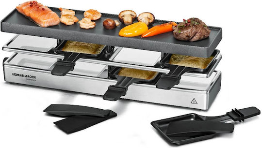 Rommelsbacher Fun For Four RC 800 Επιτραπέζια Ηλεκτρική Ψησταριά Raclette Αλουμινίου Λείας Πλάκας 795W