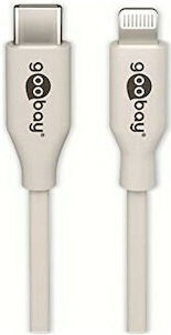 Goobay USB 2.0 Cable USB-C male - Lightning Λευκό 1m (39446)