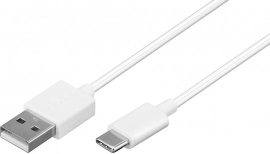 Goobay USB 2.0 Cable USB-C male - USB-A 15W Λευκό 2m (59130)