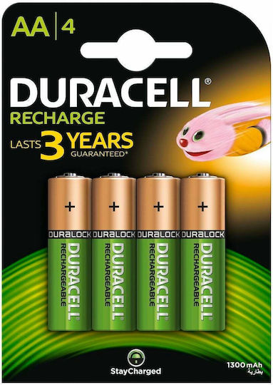 Duracell Επαναφορτιζόμενες Μπαταρίες AA Ni-MH 1300mAh 4τμχ