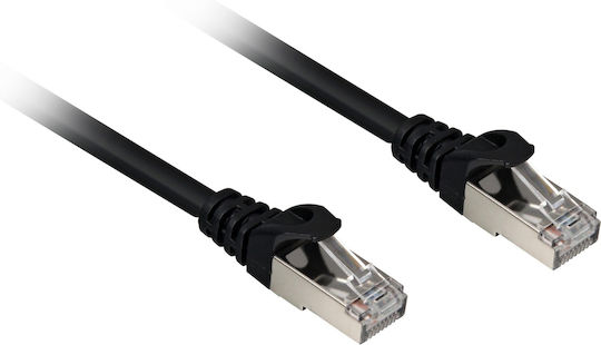 Sharkoon S/FTP Cat.6a Καλώδιο Δικτύου Ethernet 0.5m Μαύρο 1τμχ