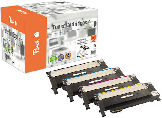 Peach Συμβατό Toner για Laser Εκτυπωτή HP 117A 1000 Σελίδων Πολύχρωμο