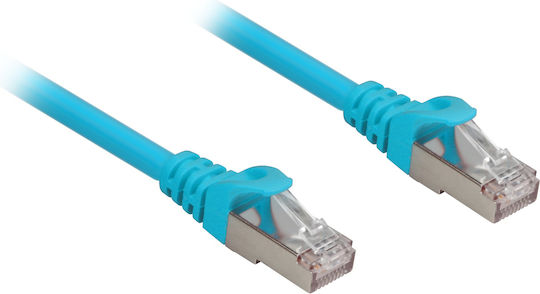 Sharkoon S/FTP Cat.6a Καλώδιο Δικτύου Ethernet 0.25m Μπλε 1τμχ 4044951018727