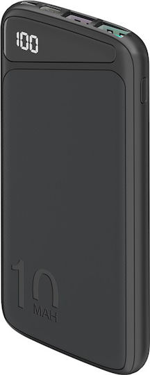 Goobay 53936 Power Bank 10000mAh 22.5W με 2 Θύρες USB-A και Θύρα USB-C Quick Charge 3.0 Μαύρο