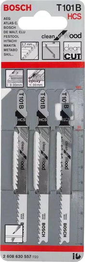 Bosch T 101 B Λάμες HCS για Ξύλο 100τμχ