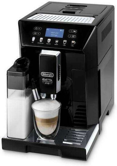De'Longhi Eletta Αυτόματη Μηχανή Espresso 1450W Πίεσης 15bar για Cappuccino με Μύλο Άλεσης Μαύρη