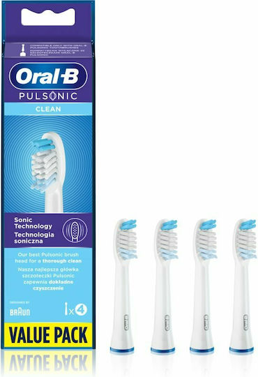 Oral-B Pulsonic Clean Ανταλλακτικές Κεφαλές για Ηλεκτρική Οδοντόβουρτσα Value Pack 852544 4τμχ