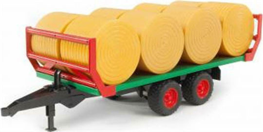 Bruder Bale Transport Trailer with 8 Round Bales Αυτοκινητάκι Αγροτικό για 3+ Ετών