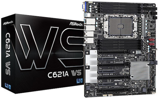ASRock C621A WS Motherboard ATX με Intel 4189 Socket 90-MXBGU0-A0UAYZ