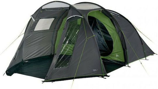 High Peak Ancona 5.0 Σκηνή Camping Τούνελ Γκρι με Διπλό Πανί 4 Εποχών για 5 Άτομα 300x210x185εκ. 10249