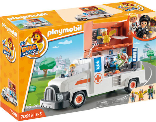 Playmobil Duck On Call Ασθενοφόρο για 3 ετών 70913