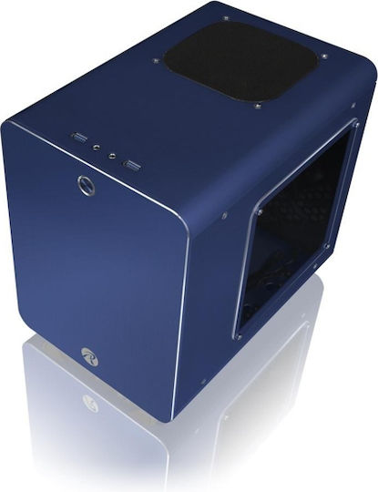 Raijintek Metis Plus Mini Tower Κουτί Υπολογιστή με Πλαϊνό Παράθυρο Μπλε