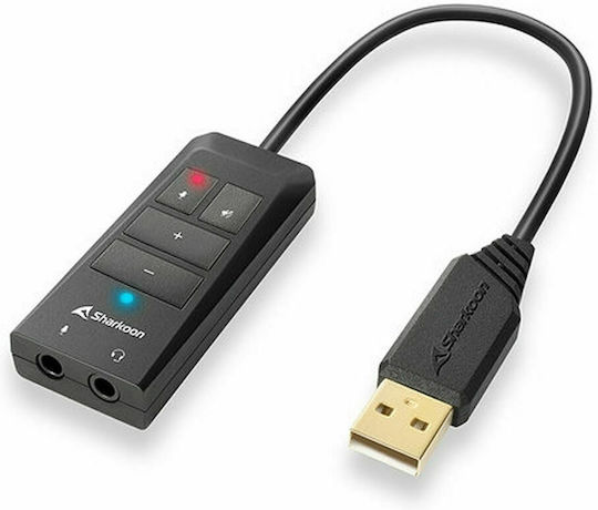 Sharkoon SB2 Εξωτερική USB Κάρτα Ήχου 7.1