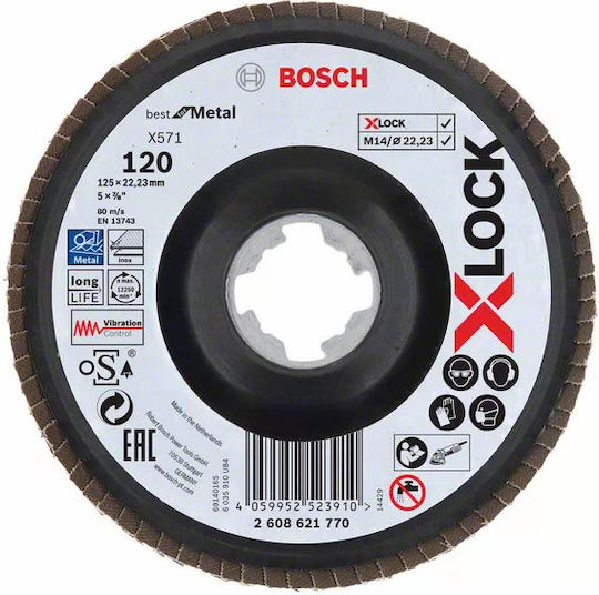 Bosch X571 Δίσκος Λείανσης Μετάλλου 125mm 2608621770