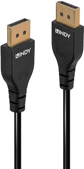 Lindy Cable DisplayPort male - DisplayPort male 2m Μαύρο (36462)