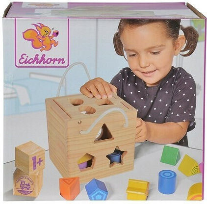 Simba Παιχνίδι Ταξινόμησης Σχημάτων Eichhorn Cube Shapes Game Set από Ξύλο για 12+ Μηνών 100002092