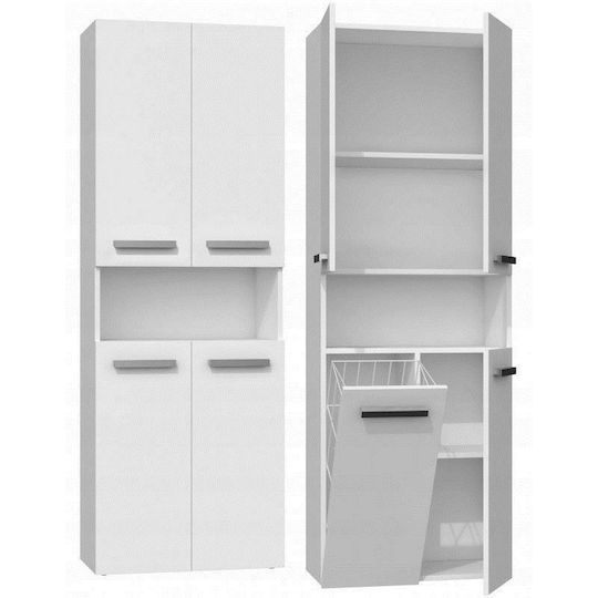 Topeshop Nel 1K DK Στήλη Μπάνιου Δαπέδου Μ60xΒ30xΥ174cm Λευκή
