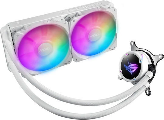 Asus ROG STRIX LC II 240 ARGB Υδρόψυξη Επεξεργαστή Διπλού Ανεμιστήρα 120mm για Socket AM4/1700/1200/115x Λευκή
