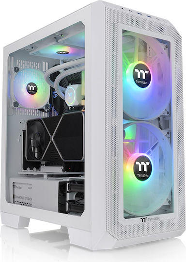 Thermaltake View 300 MX Gaming Midi Tower Κουτί Υπολογιστή με Πλαϊνό Παράθυρο Snow