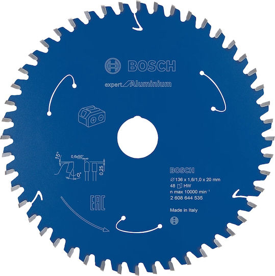 Bosch Δίσκος Κοπής Ξύλου 136mm 2608644535